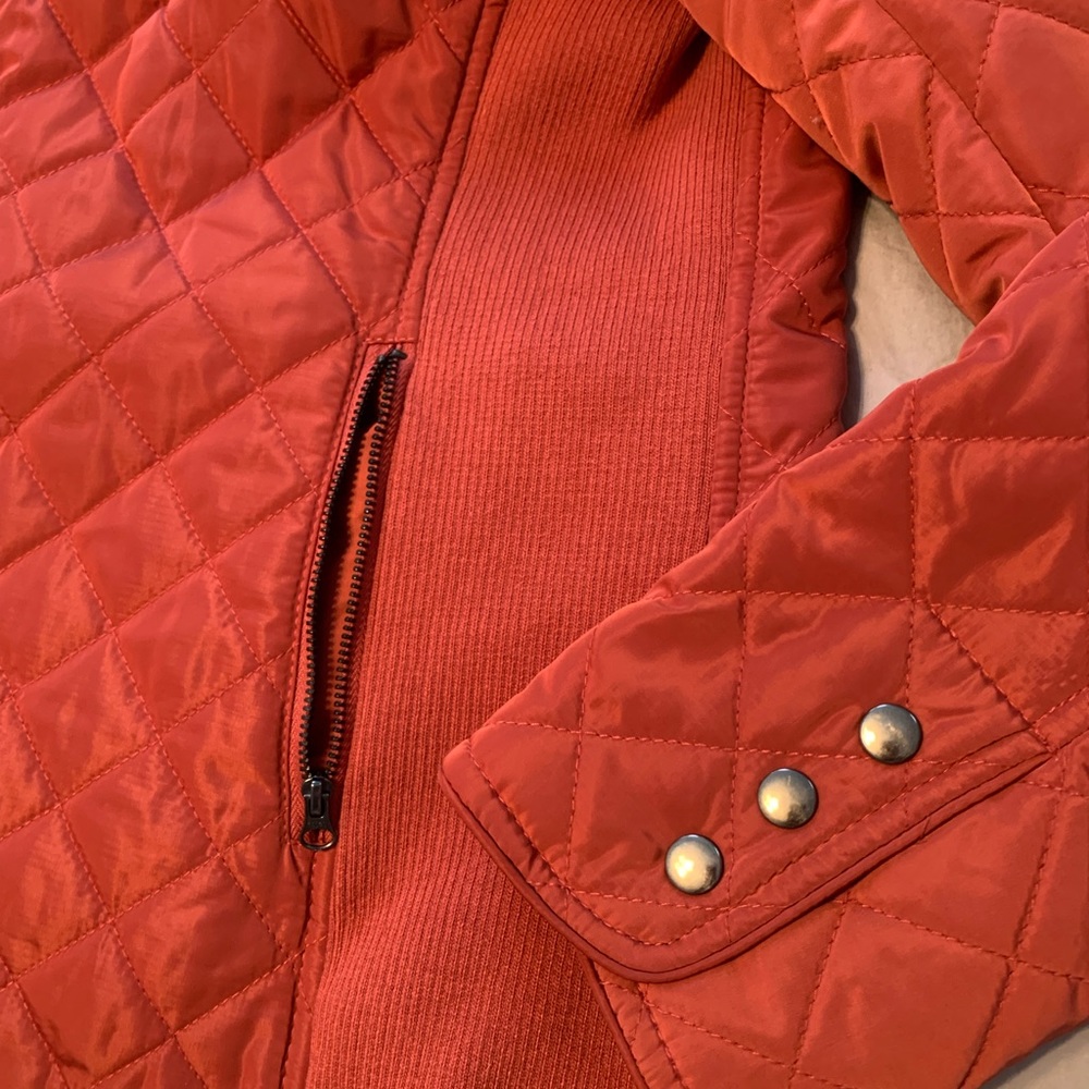 Dulcie Quilted Puffer Jacket in Burnt Orange by Market & Spruce - Picture 4 of 4